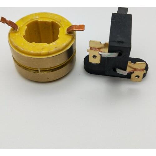 Copper collector ring conductive ring 2-way inner d:19mm outer d:38mm 2kW Carbon brush gasoline generator accessories