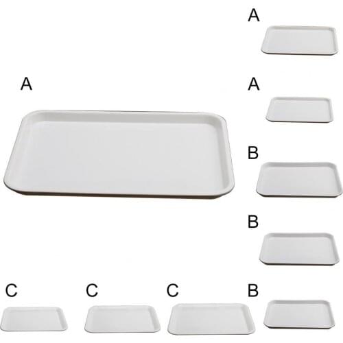 Miamine tray white plastic plate imitation porcelain guest room rectangular plate serving plate bread plate cake pastry plate
