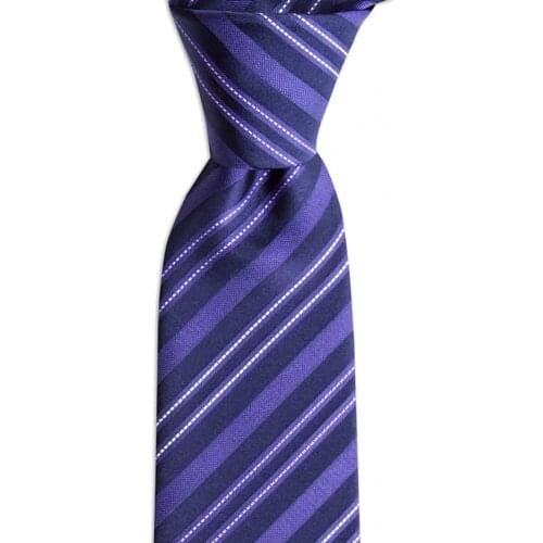 Mens Classic Silk Striped Necktie Made in Italy 7.5 Cm Width 145 Cm Length