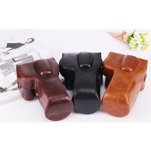 New Fashional Pu Leather Camera Bag Hard bag For Nikon D5500 Camera Coffee Black Brown