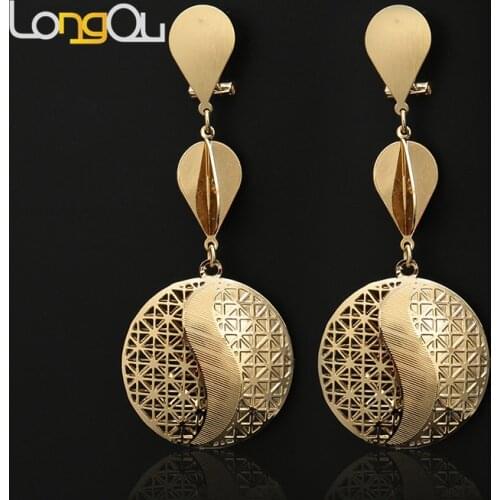 2018 New Trendy Ball Drop Earrings Lady Gold Color Wedding Statement Earrings For Women Fashion Jewelry Drop Dangle Earrings