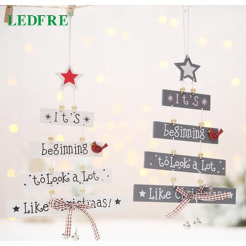 New Christmas Decorations Christmas Tree Shaped Pendant Ornament Creative Tree Color Letter Christmas Tree Ornament LF98032