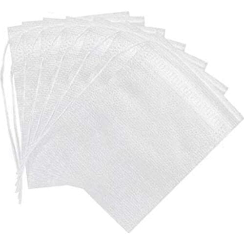 Disposable Tea Filter Bags Empty Cotton Drawstring Seal Filter Tea Bags for Loose Leaf Tea(3.54 x 2.75 Inch) (100PCS)