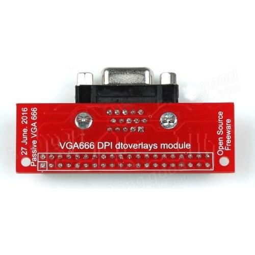 New Arrival VGA666 Adapter Board DPI Dtoverlays Module GPIO To VGA For Raspberry Pi 3B/2B/B+ Connection DIY RC Toy