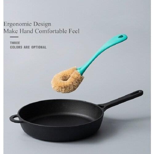 Useful Long Handle Cleaning Brush Kitchen Scrub Brush Sink Dish Wash Tool Scrubber Pots Pan Clean for Household Kitchen Supplier