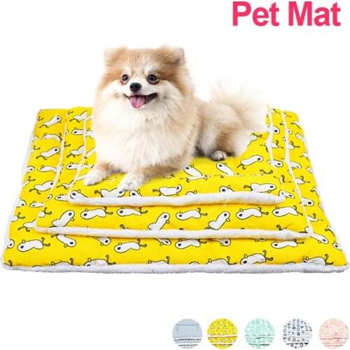 Portable Cat Travel Mats Pet Mat Dog Bed Warming Cotton Integra Washable Printing Breathable Dogs Pad Breathable For All Seasons