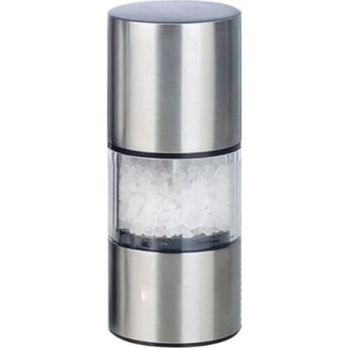 Manual Salt Pepper Mill Grinder Stainless Steel Portable Mill Seasoning Muller Kitchen Tools Spice Pepper Mill Machine JU31617