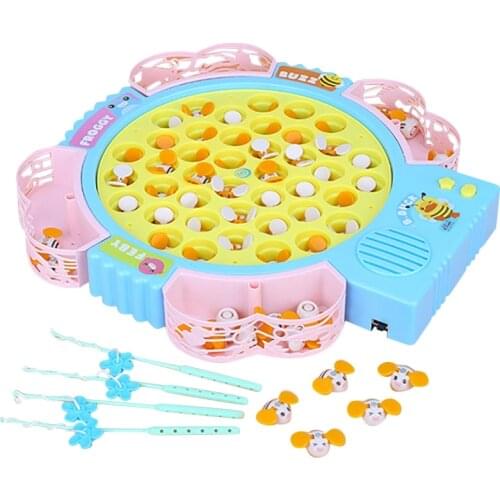 Fishing Game Toy Fishing Balance Games Toy Set Rotating Fishing Game Toys with Music Kids Gifts for Funny Birthday