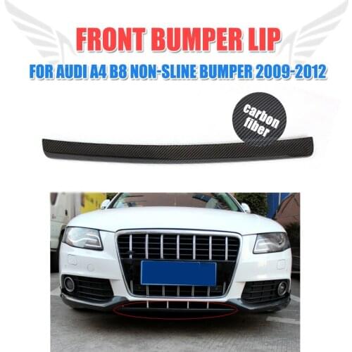 Carbon Fiber Front Bumper Lip Spoiler for Audi A4 B8 Non-sline 2009 - 2012 Front Bumper Lip Splitters