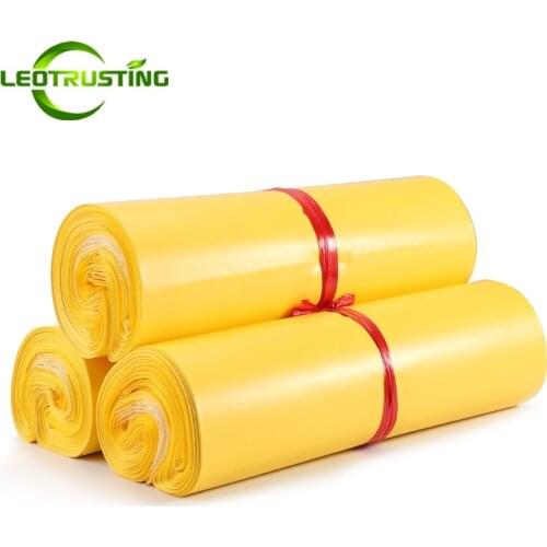Leotrusting Wholesale New Yellow Poly Mailer Adhesive Envelopes Bags Courier Bag Plastic Mailing Gift Boxes Packaging Postal Bag