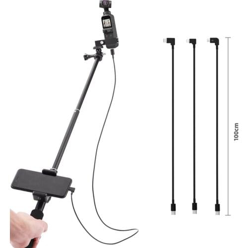 1M Extension Cable for DJI POCKET 2 Handheld Gimbal Camera Data Line Conversion Wire Type-C to Type-C/Android/IOS Accessories