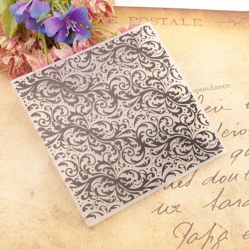 Wreath Embossing folders Plastic For Scrapbooking DIY Template Fondant Cake Photo Album Card Making EM197