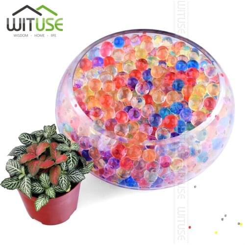 1000Pcs/Bag Pearl Shaped Crystal Soil Water Beads Mud Grow Magic Jelly Balls Home Decor Aqua Soil Wholesales Water Swelling Ball
