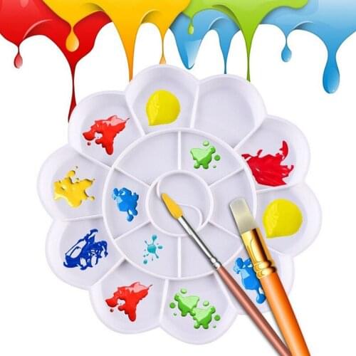 18Well Watercolor Plastic Oil Painting Tray Mixing Palette Artist Drawing Supply X6HD