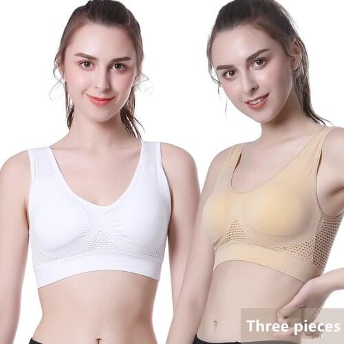 2019 new arrival Women Underwear Sexy Lingerie Solid Color Wireless Push up Breathable Sleep Sports Bra