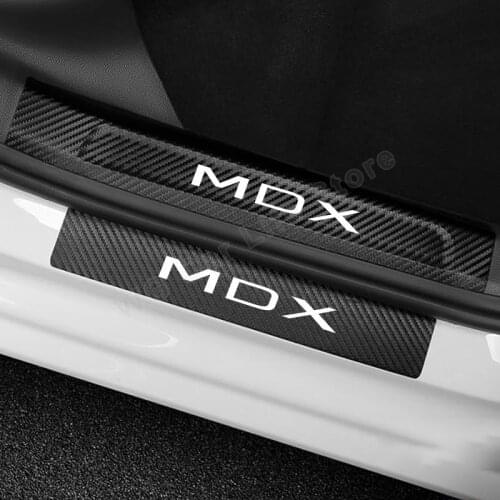 4pcs Car Door Sill Plate Protector Sticker for Acura Mdx Car Threshold Anti-stepping Strip Stickers