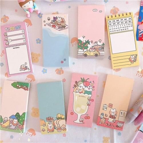 80 Pcs/lot Cute Rabbit To Do List Daily Planner Notepad Memo Pad School Supplies Paper Stationary Office Accessories