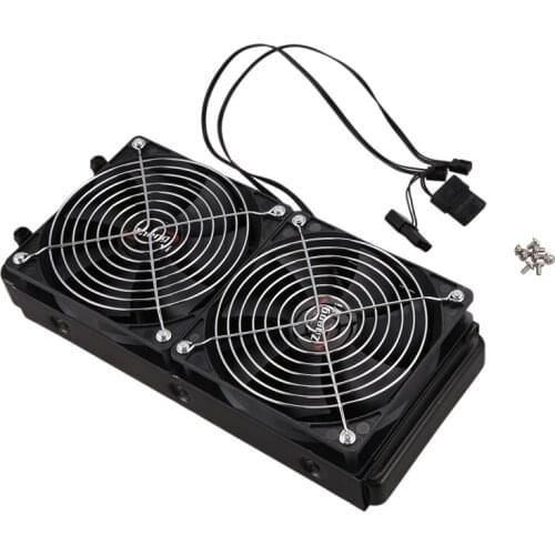 Aluminum 240mm 10 Pipe Water Cooling Cooled Row Heat Exchanger Radiator with Fan for CPU PC Water Cooling System