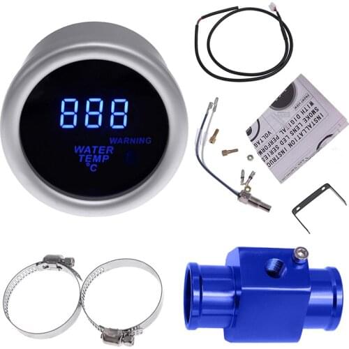 Car Water Temperature Gauge 40~150 Celsius Digital Moto Temperature Gauge With Adapter + Sensor for Yamaha Nmax BMW E46 Audi A4