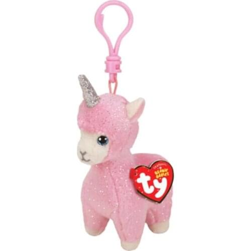 Ty Beanie Boos Big Eyes Stuffed Animal Keychain Pink Alpaca Unicorn Soft Plush Backpack Pendant Doll Toy Child Christmas Gift