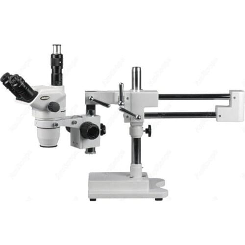Trinocular Boom Stereo Microscope--AmScope Supplies 2X-180X Trinocular Boom Stereo Microscope w/ Focusable Eyepieces