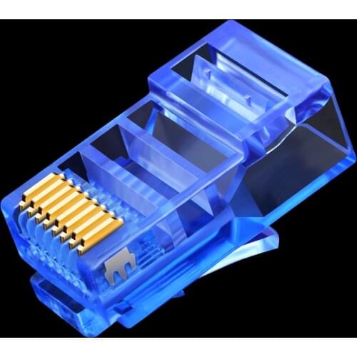 CNCOB color Super five network cable crystal head rj45 8P8 core copper computer network connector 100pcs