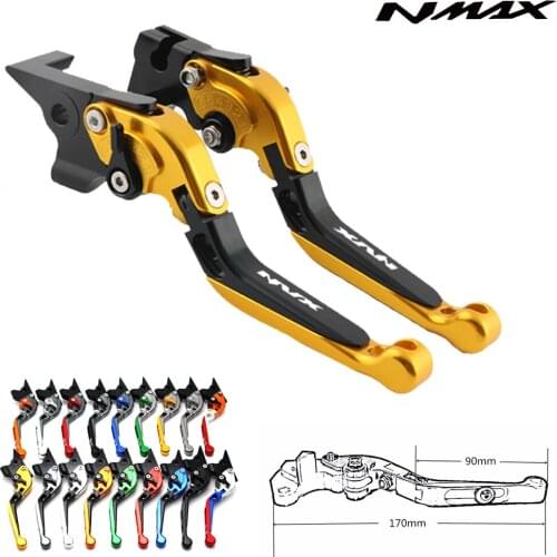 For Yamaha NVX155/Aerox155 2015-2020 CNC Motorcycle Accessories Folding Extendable Brake Clutch Levers LOGO NVX