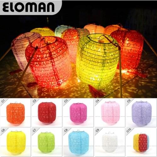 ELOMAN2018 China Paper Lantern hollow Festival Supplies Birthday Wedding Party Decor gift craft DIY Lampion janpan Lantern