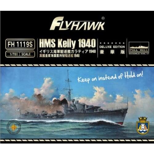 Flyhawk 1/700 FH1119S HMS Kelly 1940 Deluxe Edition Full Hull Unassembled Model