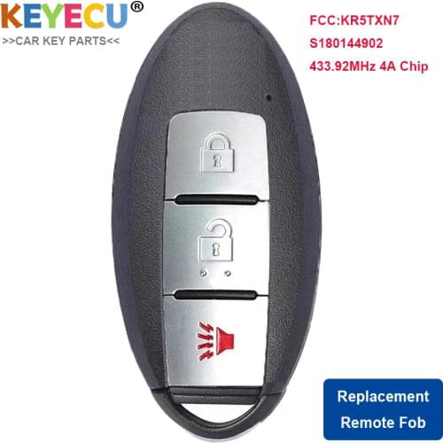 KEYECU Smart Remote Key for Nissan Pathfinder Murano Titan KD 2019 2020, Fob 3 Buttons - FCC ID: KR5TXN7 Continental: S180144902