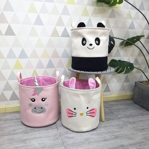 Toy Storage Basket Fabric Children Dirty Clothes Laundry Basket Household Washing Paniers De Rangement Cartoon Storage Bucket