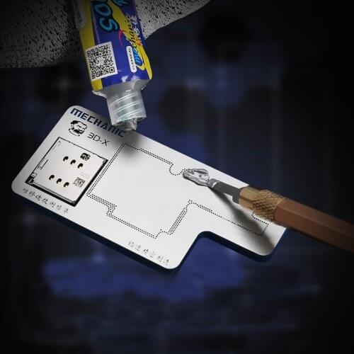 Mainboard Reballing Solder Positioning Tin Platform fixture Middle Frame BGA Stencil Maintenance table for IPhone X 3D-Xplus