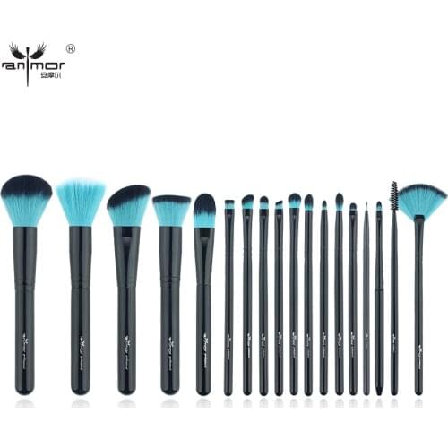Anmor 18 PCS New Makeup Brushes Professional Make up Brush Set Tools Eyebrow Eye shadow Foundation Cleaner Blending Cosmetic Kit