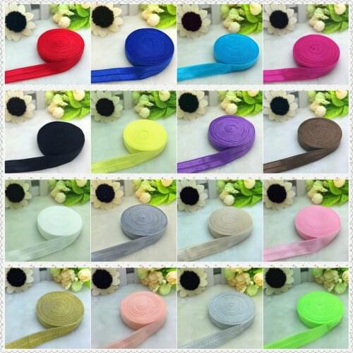 NEW 5 Yards 5/8" 15MM Multirole Foldover Elastic Spandex Satin Band Elastic Bands