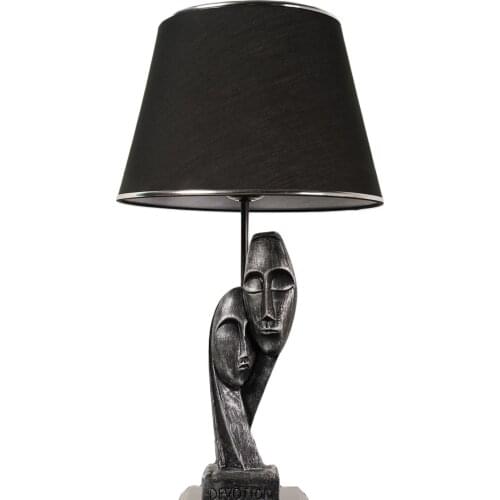 Hmydesign New Season Gift Husband wife Married Double Dedication Statue Pedestal Couple Decorative Tumbled Art Work Lampshade Silver