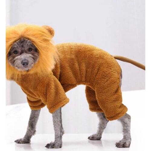 Halloween Party Costume Pet Dog Clothes Dog Lion Simulation Lion Pets Outfits Cosplay Dress up Costume Pet Cat Lion Hoodie