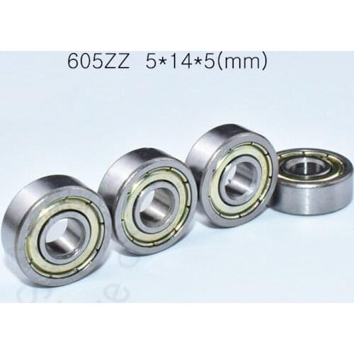Carbon steel 605 605ZZ 5*14*5(mm) 10pieces bearing bearings metal Sealed Bearing Economical practical