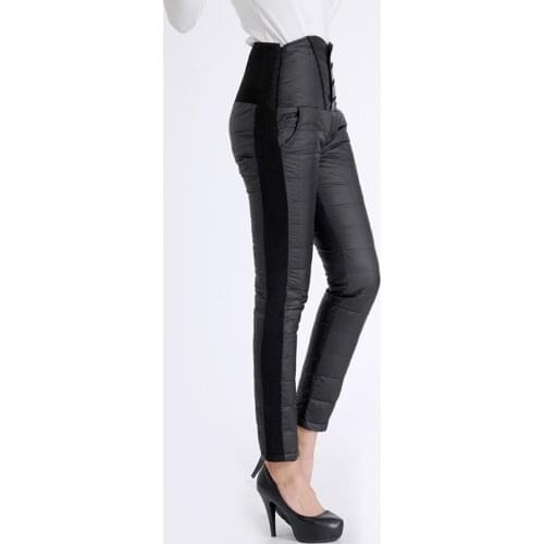 Warm pants filled duck down for winter 31 yardage cheap and warm for women