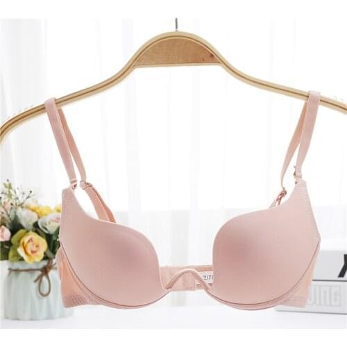 Ultra-thin W Cup Super Push Up Brassiere Backless Push Up Bras 36 38B Cup Plus Size Underwire Bandage 3 Ways Lingerie Bras Woman