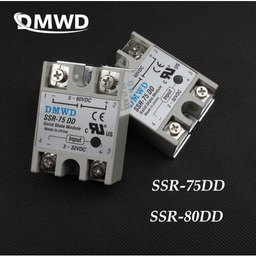 TOP BRAND DMWD solid state relay SSR-75DD SSR-80DD 80A 3-32V DC TO 5-60 DC SSR 80DD 75DD 75A relay solid state