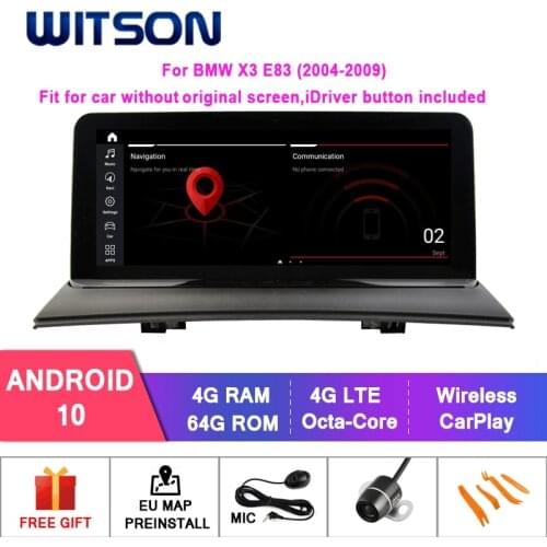 WITSON Android 10 CAR DVD For BMW X3 E83 (2004-2009) Fit for car without original screen iDriver button included Car Multimedia