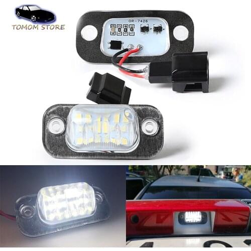 2x 6000K White LED Rear Number License Plate Lights Lamp For VW Golf 3 1H1 Golf 3 Cabriolet 1E7 Polo 3 Polo Classic Polo Variant