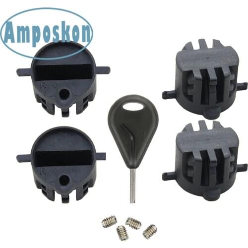 4pcs/Set FCS Surf Fins Plug with Screws Plastic Surfboard Fin Box with a Fin Key