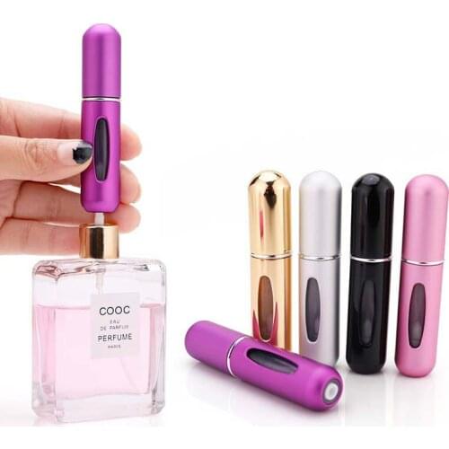 5ml Portable Mini Refillable Perfume Bottle With Spray Scent Pump Empty Cosmetic Containers Spray Atomizer For Travel New