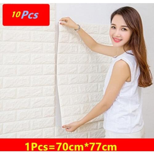 77*70 3D Wall Stickers Marble Brick Wallpaper Thicken and Self-Adhesive Waterproof DIY Kitchen Bathroom Home Wall Decal Sticker