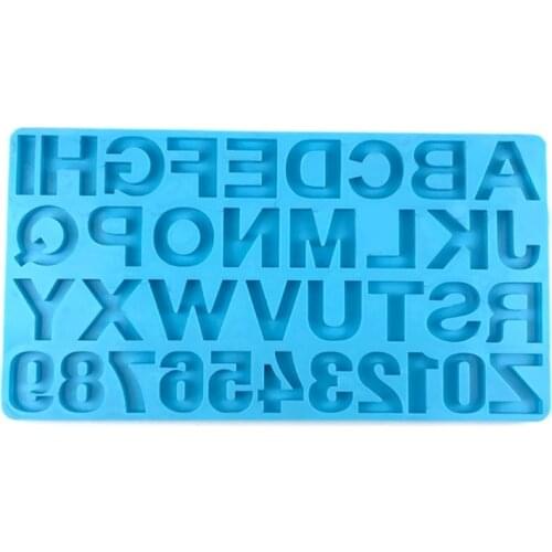 Alphabet Keychain Epoxy Resin Mold English Letters Number Pendants Casting Silicone Mould DIY Crafts Jewelry Casting Tools