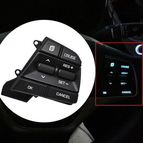 Car Cruise Control Multifunction Steering Wheel Button 96700-F2210 For Hyundai Movable Collar Solaris/Accent 1.6L 2017 2018