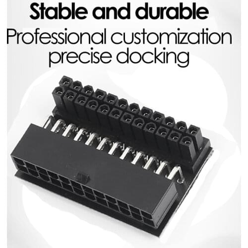 Computer M/B ATX Power Supply 24Pin 90 Degree Connector Adapter, Steering Head DIY MOD Mounting Accessories Wiring Artifact
