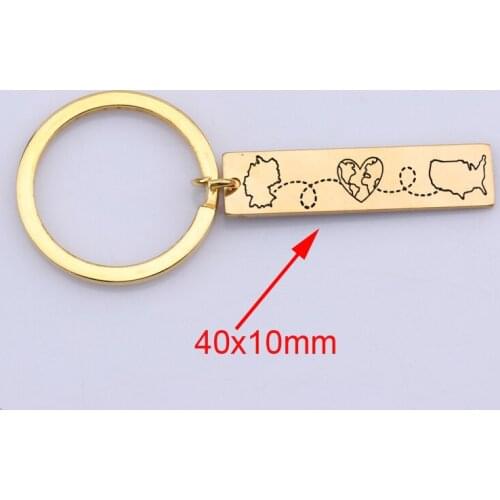 Couple Boyfriend Girlfriend Long Distance Love Gifts Personalized Creative Exquisite Stainless Steel Material Keychain