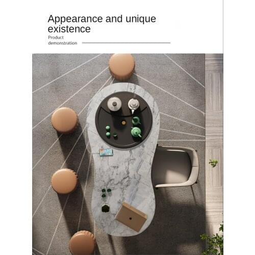 Board Kung Fu tea table and chair combination light luxury tea table home office tea table modern special-shaped tea set set